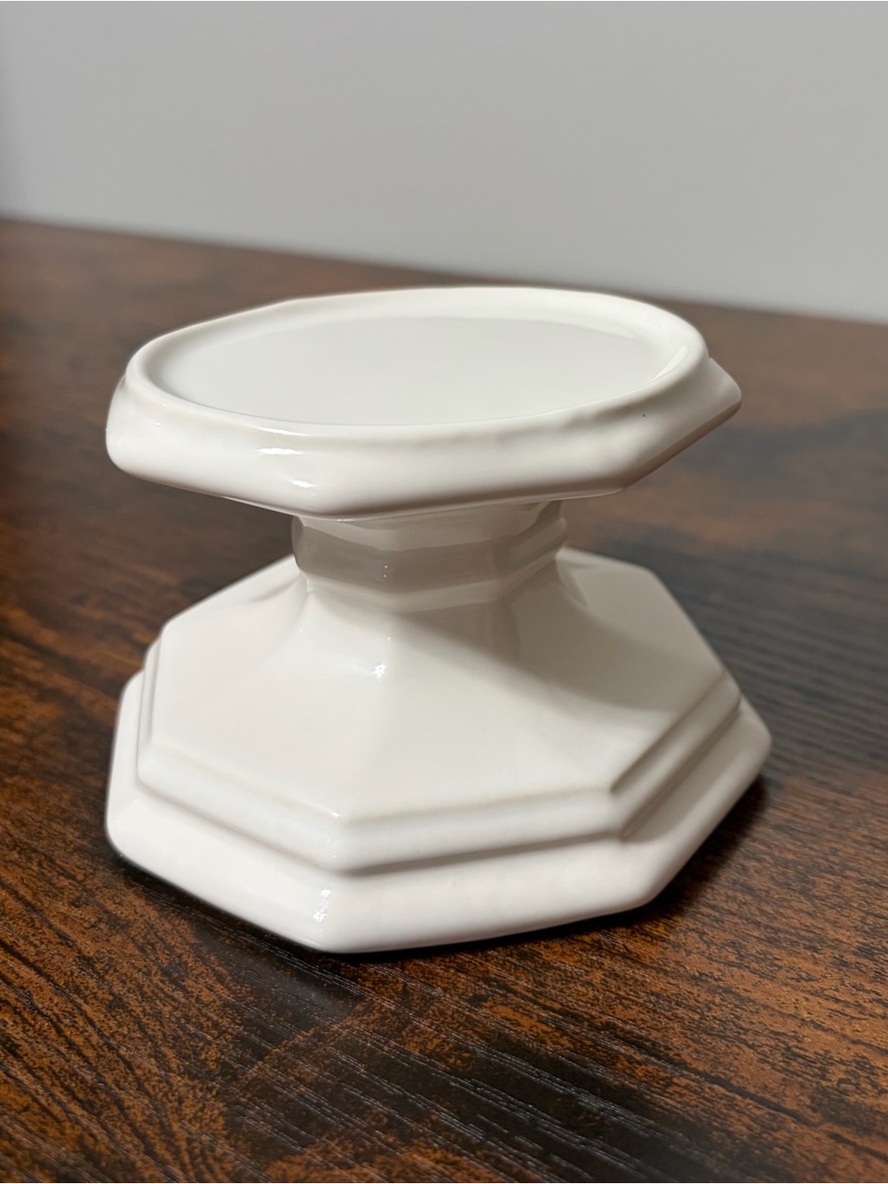 Pfaltzgraff Pedestal Candleholder Heritage White Pattern - Picture 4 of 11